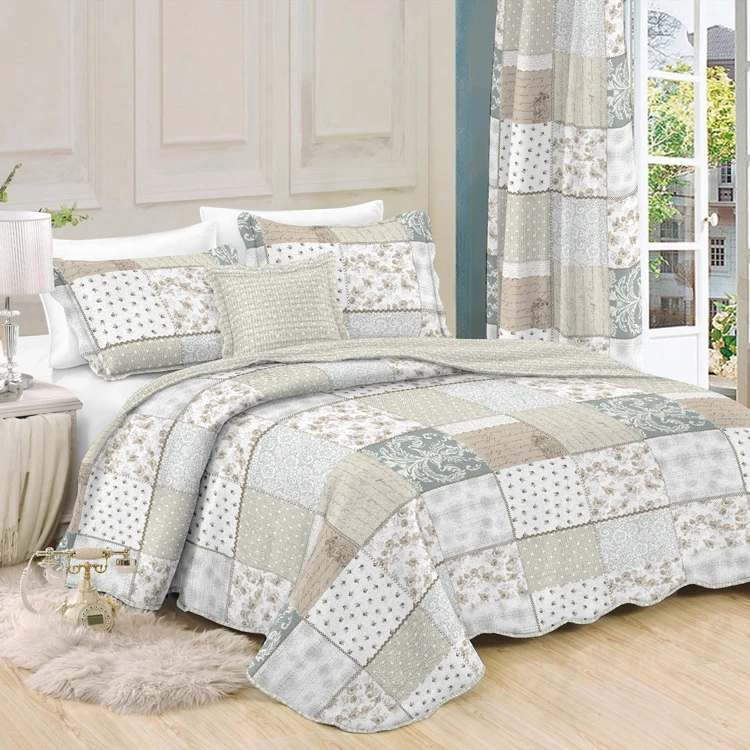 Wholesale High Quality Polyester Filling Hotel Patchwork Thick Quilt