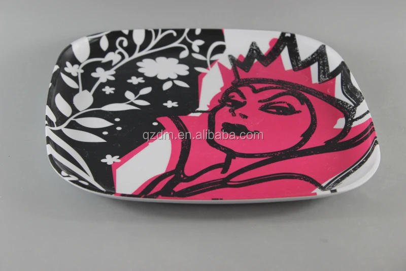 11inch Square Melamine Dessert plate Plastic cake plate