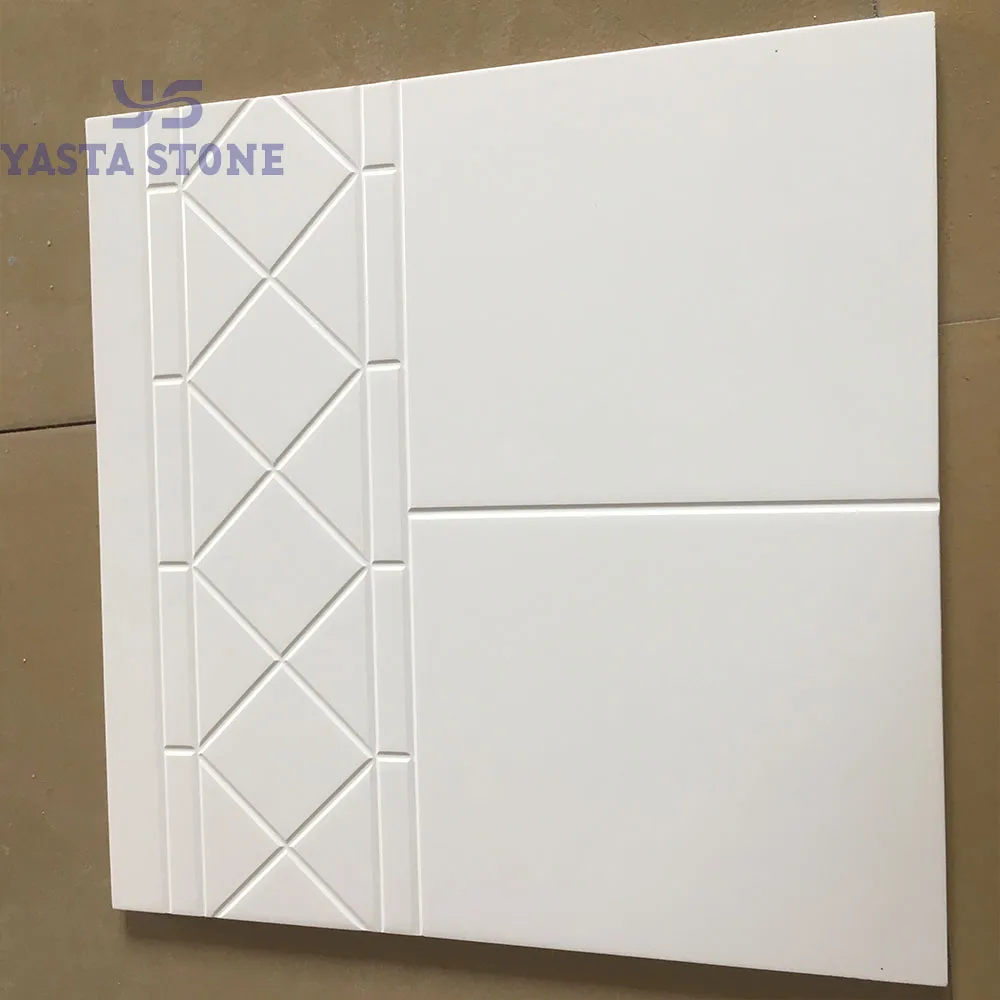 Wholesale Hotel Cast Culture Marble White Shower Wall Panel Shower