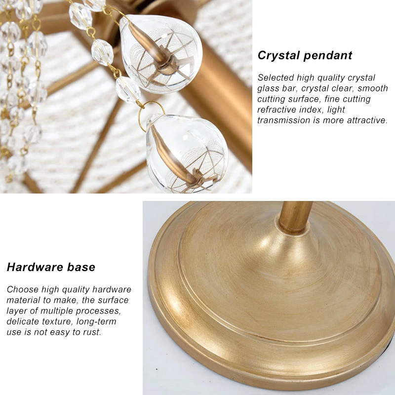 luxury fashion brief romantic bedside k9 crystal floor lamp for living room modern standing