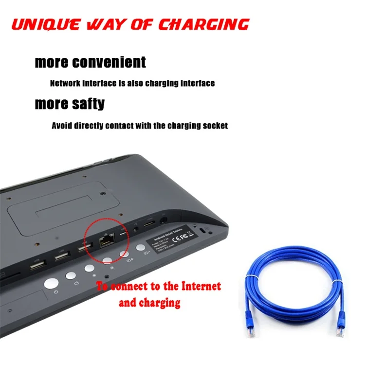 2020 Yc1020t Tablets 10 Inches Android Rj45 Poe Lan Port