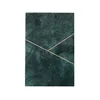 Green Marble Wedding Dishes With Cooper Brass Dec