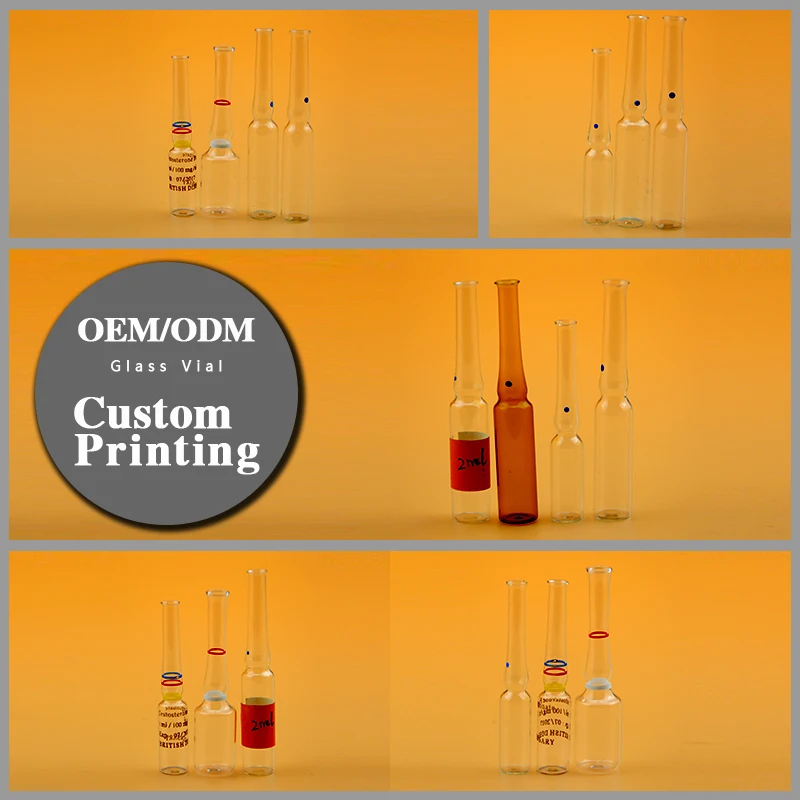 Long-lasting sterile slimming vitamin c ampoule skin care type of ampoules with vial label