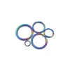 10 mm-32 mm Anodized Colored Ultralight Durable Titanium Split Key Chain Key holder Key Ring