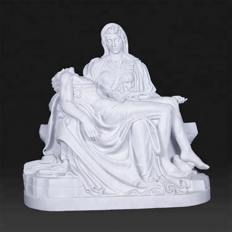 실물 크기 정원 대형 종교 대리석 피에타 예수 동상 판매