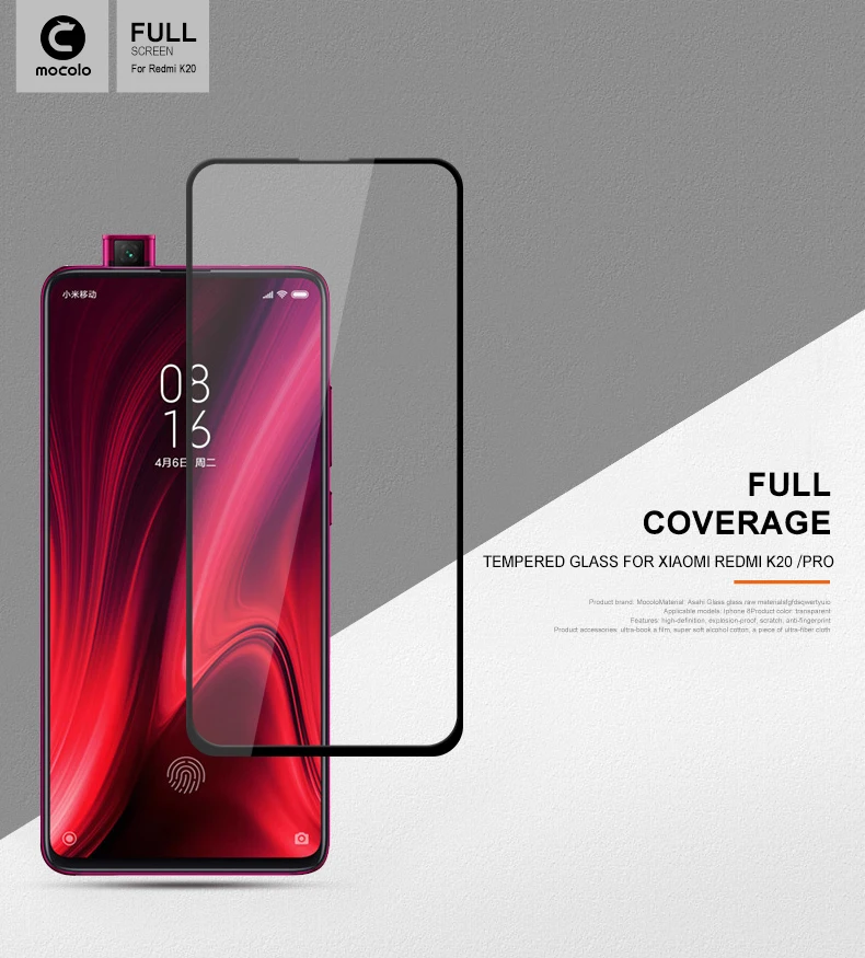 New Arrival Full Glue Tempered Glass Screen Protector For Xiaomi Redmi K20/K20 Pro