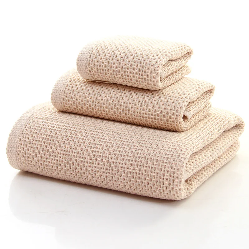 280g 70*140cm Hot Selling Waffle Solid Color Cotton Bath Towels - Buy ...