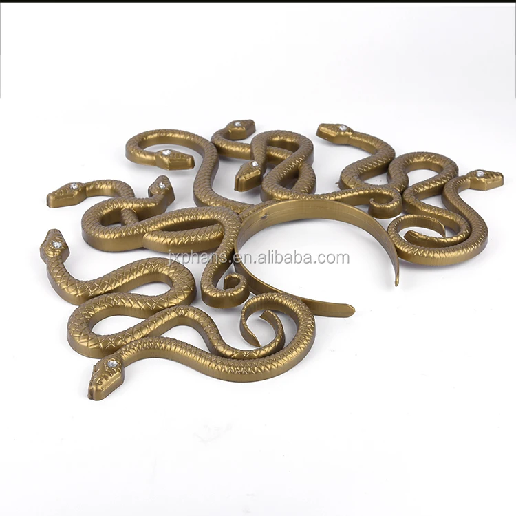 Gold Medusa Snake Headpiece Headband Costume Accessory
