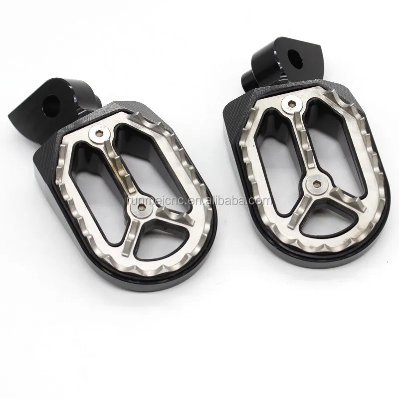 Dirt Bike Foot Pegs For Yamaha Brand 57mm Wide Black Color Aluminum