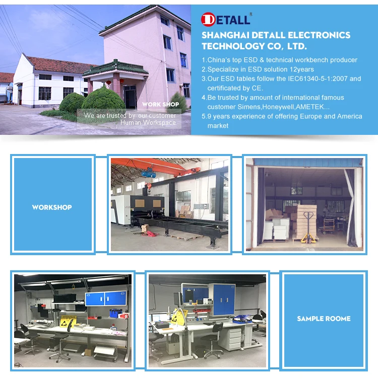 Detall mobile phone packing table/station with cutter for electronic factory