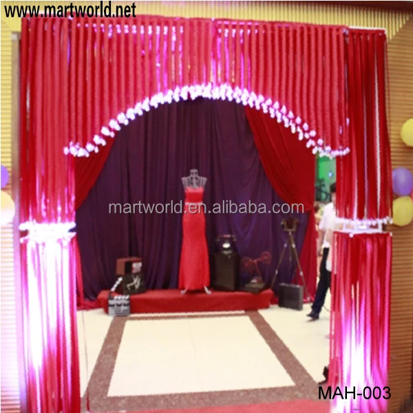 2019 Whole Sale Fabric And Metal Material Wedding Stage Decoration