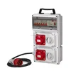 F-45 RCD MCB Protection Distribution Box with HTN CEE Interlocked Switched Sockets 16A 4P IP44 380V