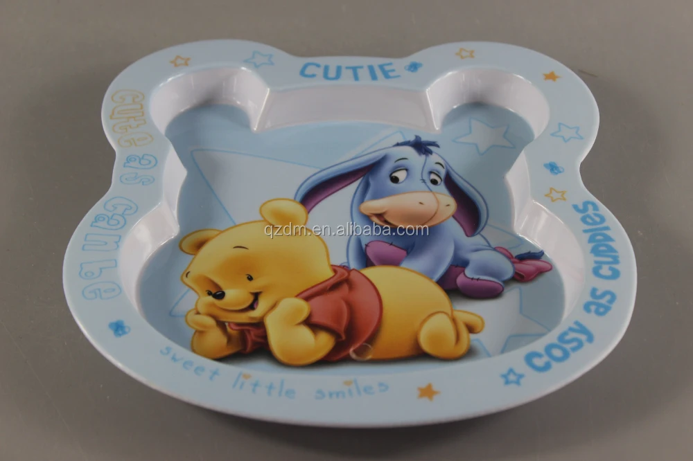 Bear Shape Melamine Dinner Plates For Kids(Christmas Gifts For Children)