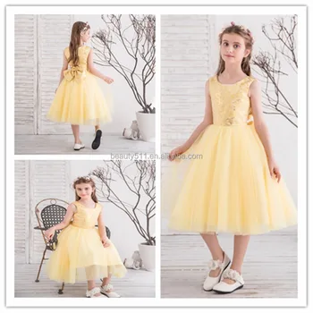 yellow party dress for girl