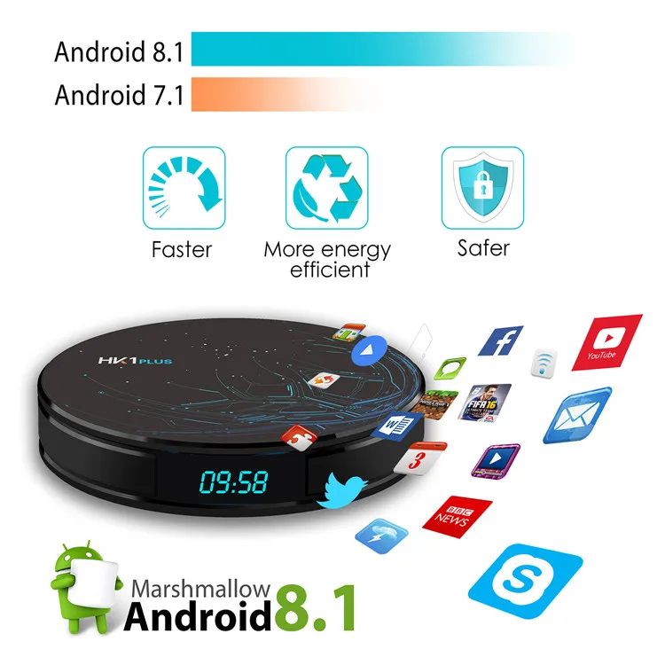 Factory Direct HK1 PLUS Amlogic S905X2 ram LPDDR4 2GB 4GB Android 8.1 3d converter 254 tv tuner box