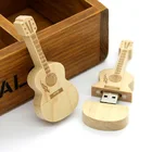 中国alibabaの貿易保証プロモーションギフト木製ギター形状usbフラッシュドライブ/ギターのusb 2.0ペンドライブ用音楽人々