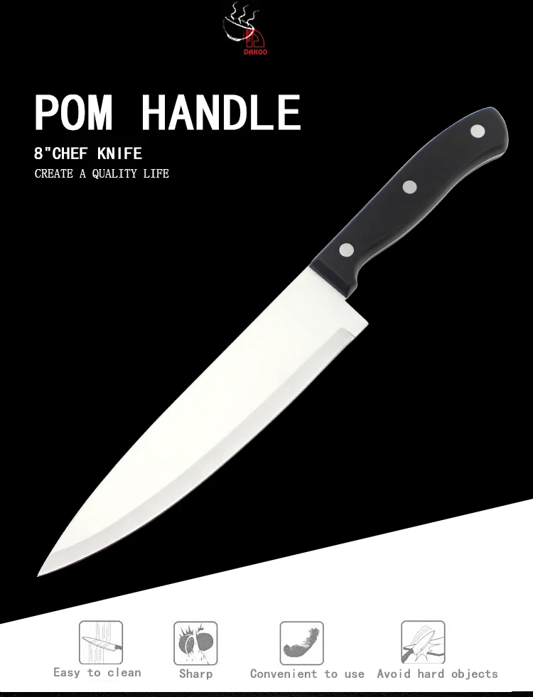 High Quality POM Handle Stainless Steel Kitchen 8