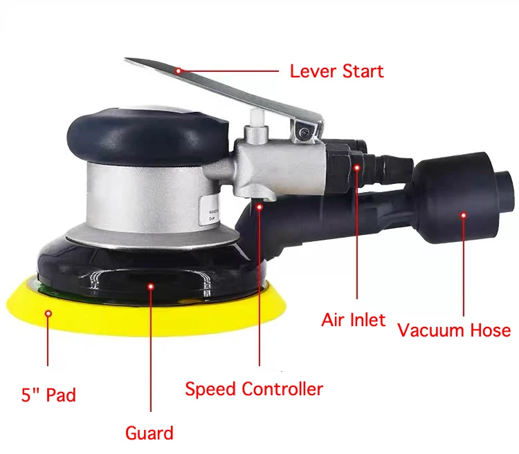 Ty71115d Industrial Selfvacuuming Orbital Palm Air Sander 6 In. Hookit