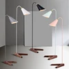 Modern Floor Lamp Wood Base Standing light Adjustable Heads light Reading lamp for living room