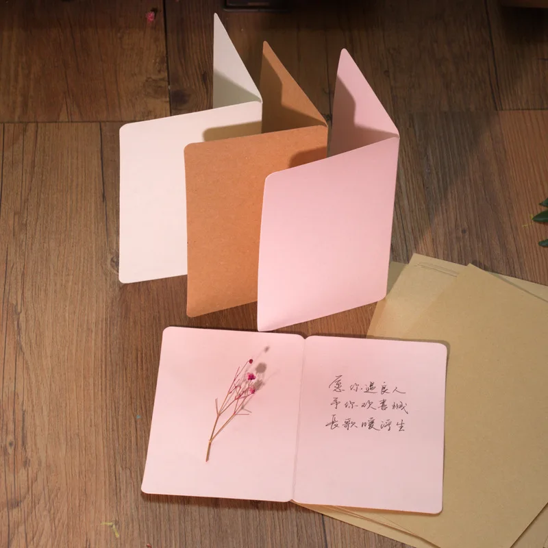 Diy Blank Foldable Cards Hand Drawing Doodle Paper Cards Happy Birthday