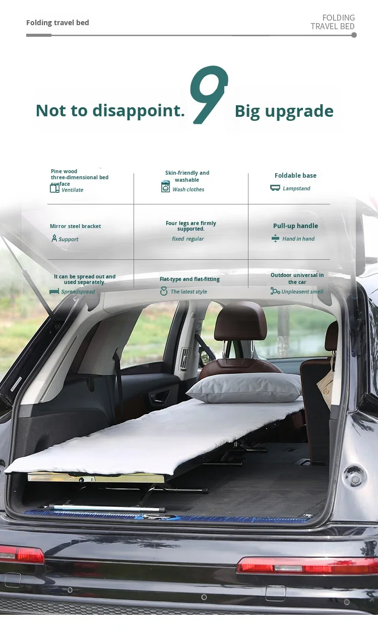 Car Folding Bed with Steel Frame for SUV Trunk Bumpy Uneven Leveling ...
