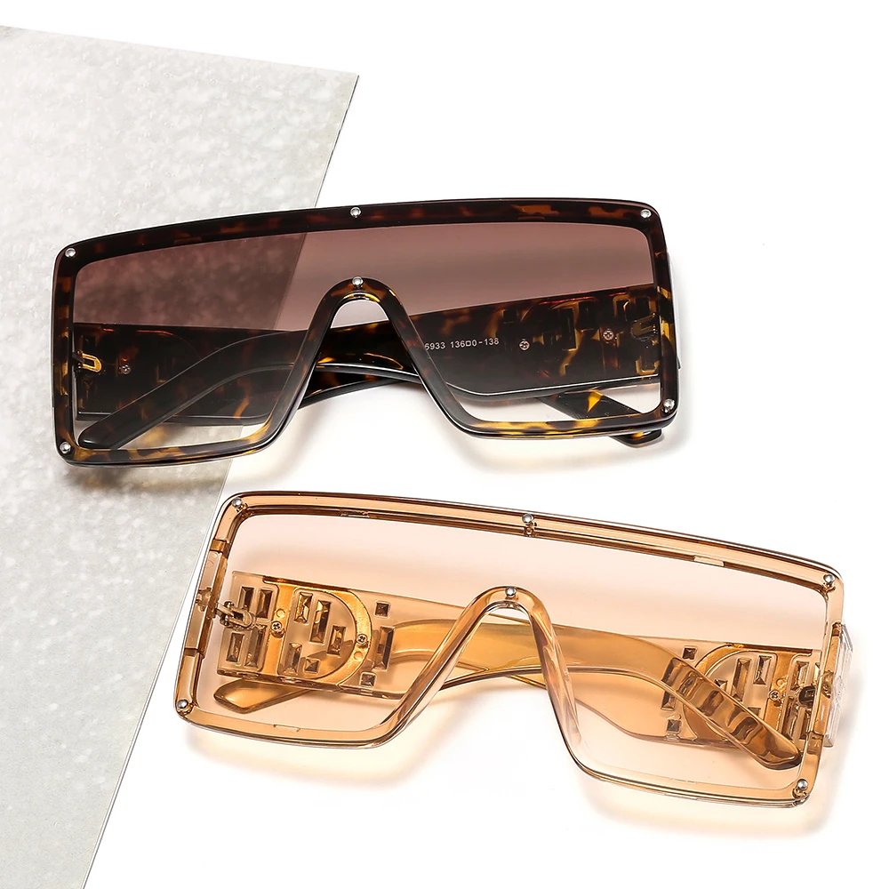 

NWT6933 Big Box Letter Wide Leg Fashion Women Sunglasses 2021