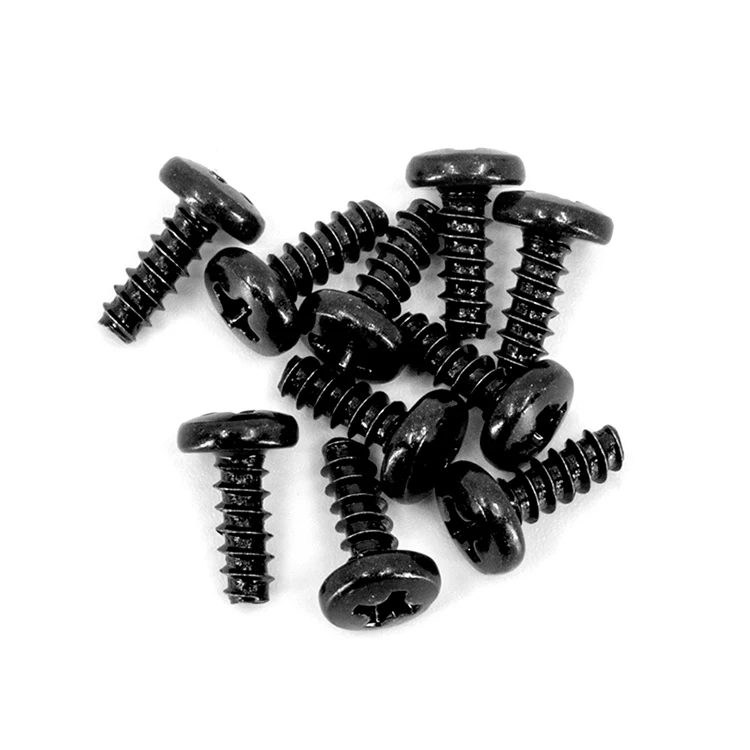 China Manufacturers Wholesale 3mm M4 3mm M2 M3 M4 M6 M8 Phillips Pan Head Screw Black Self