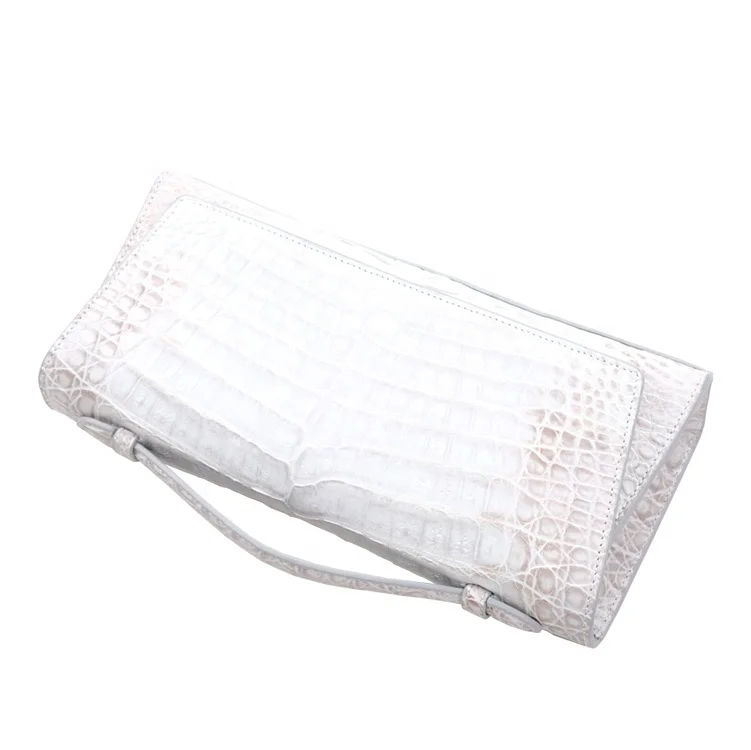 Latest gorgeous chic ladies large crocodile clutch bags genuine crocodile skin handbags fashion lady purse free shipping