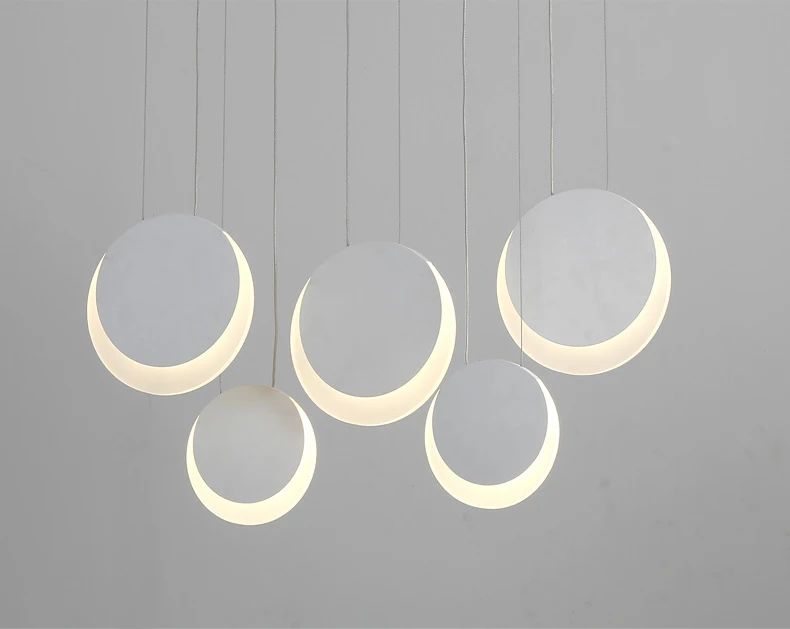 Modern led restaurant chandelier creative round combination fashion clothing store front desk coffee shop chandelier