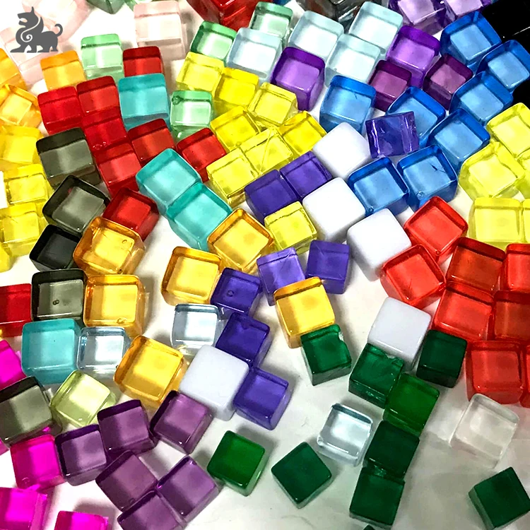 Colorful Clear Plastic Cubes Board Game Pieces Buy Indoor Board Games