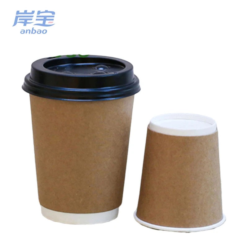 brown paper coffee cups