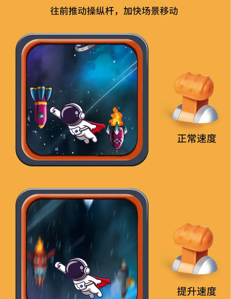 Zhiqu unisexe en plastique course volant voiture Simulation électrique espace volant Puzzle éducatif fête jouets pour enfants PC