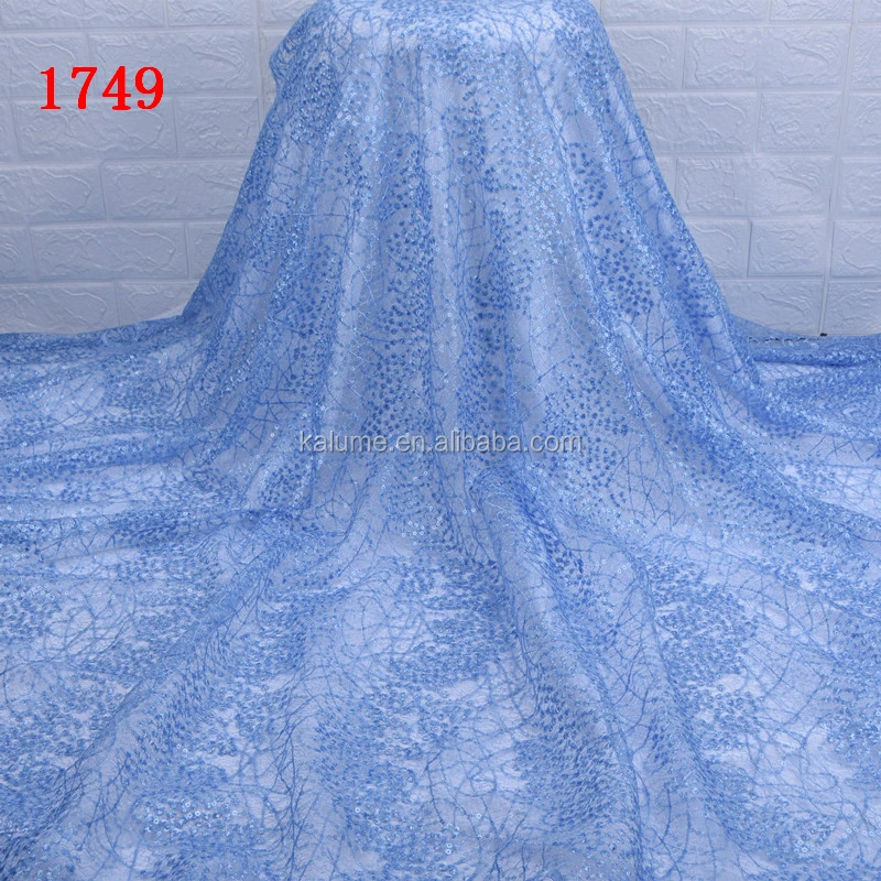 sky blue lace fabric