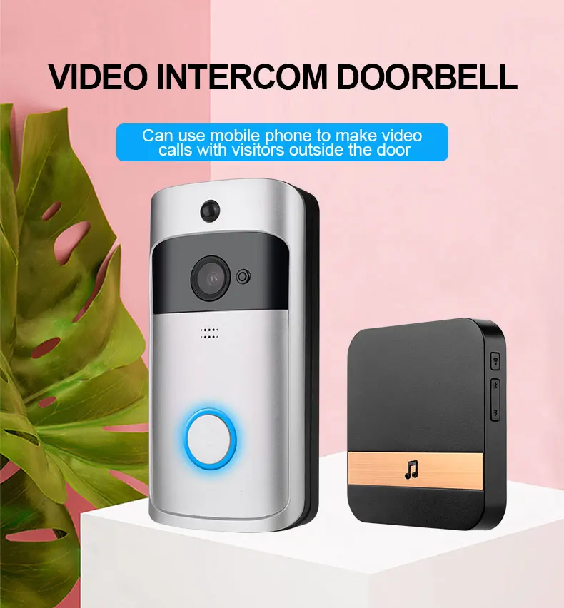 multi apartments video door phone indoor monitor works with iOS Android smartphone