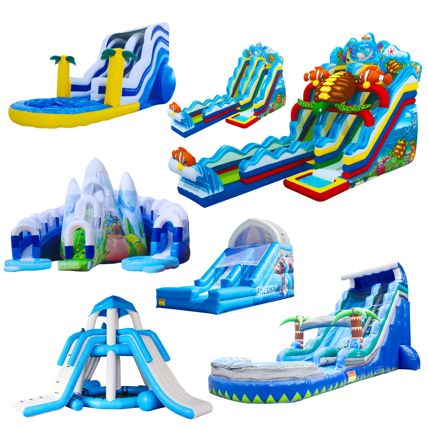 High Quality Jumping Water Slide Commercial Inflatable Floating Slide