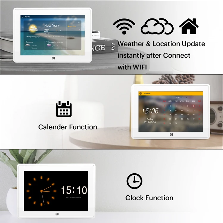 Rcf106 Kodak 10 Inch Photo Digital Frame Touch Screen Digital Photo