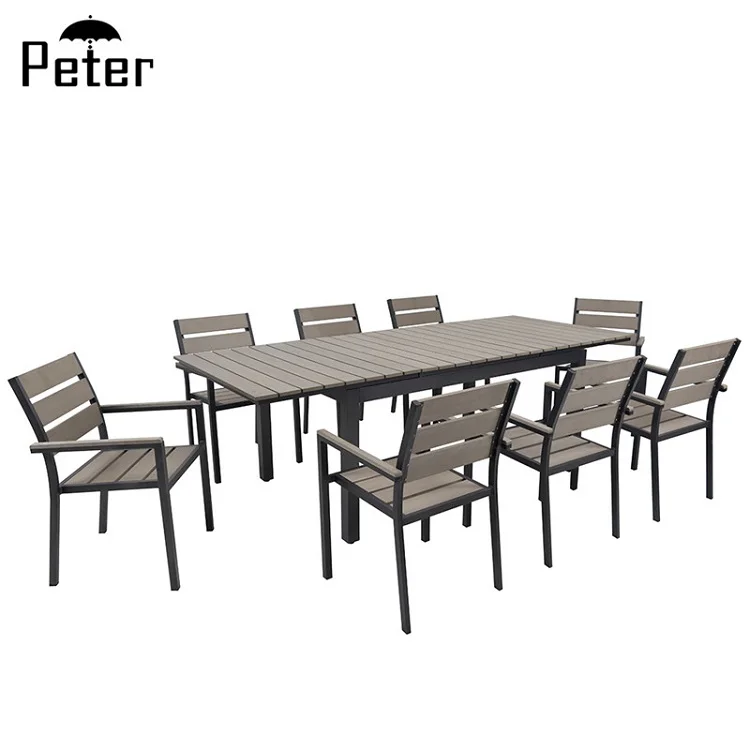 Wooden Garden Furniture Sale 7 Piece Extension Dining Table Set 6