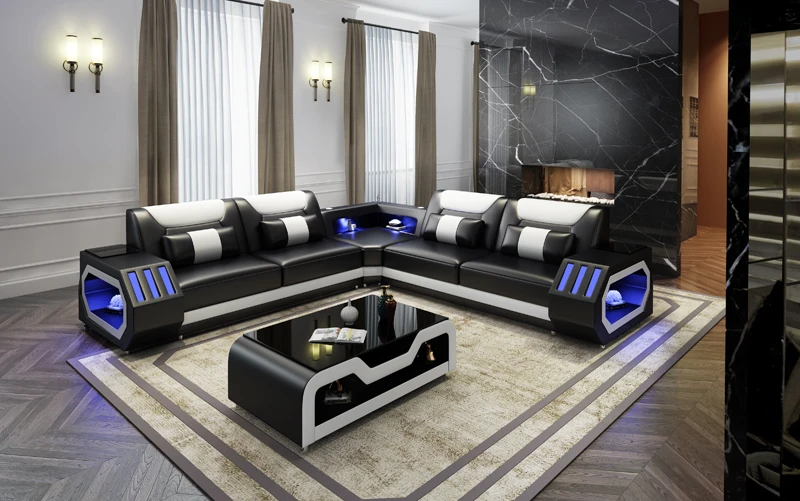 Modern Home Theater Special Use Sofa,Luxury Living Room Leather Sofa