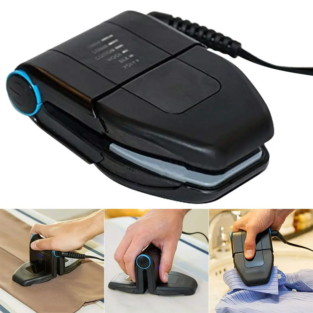 Drop/shipping Folding Portable Iron Compact Touchup And Perfect Foldable Travel Iron Mini Iron For Collar Sleeve Color : Black 
