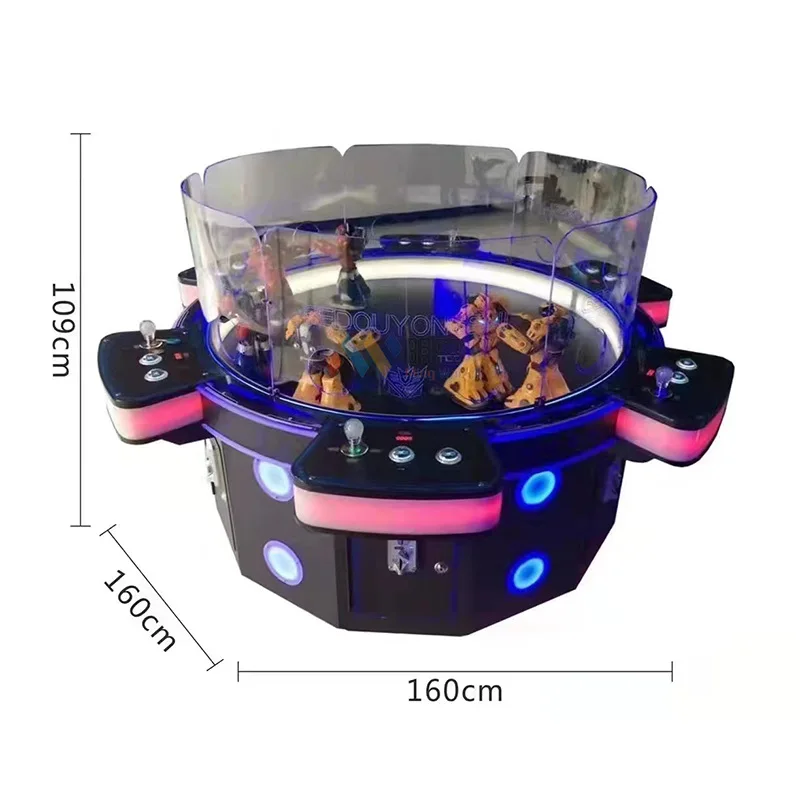 Children's Mini Street Fighting Warrior Arcade Game Machine Simple Battle Robot Tabletop Stall Amusement Equipment Battle Boxing