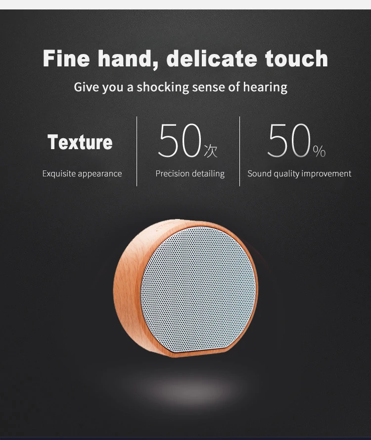 Mini Portable Outdoor Wooden Wireless Bluetooth Speaker Bamboo Hands Free Portable Blue Speaker - ANKUX.COM