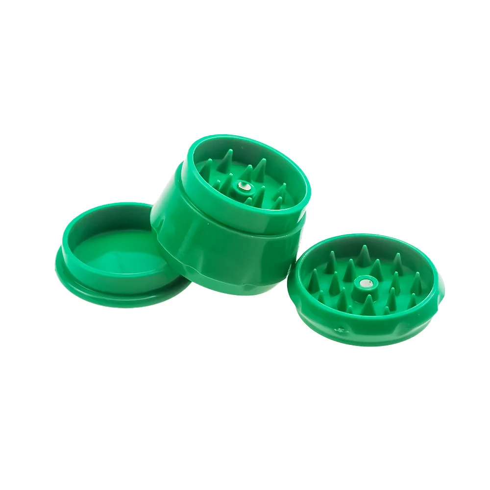 吸烟配件塑料棒3部分草药研磨机35毫米迷你杂草研磨机烟草研磨机吸烟