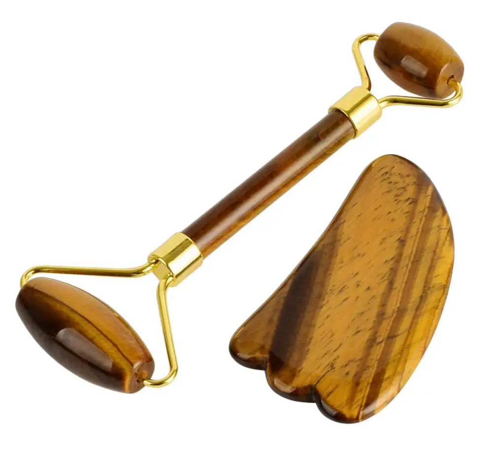 批发水晶面部按摩滚筒坚持老虎眼辊水晶面辊