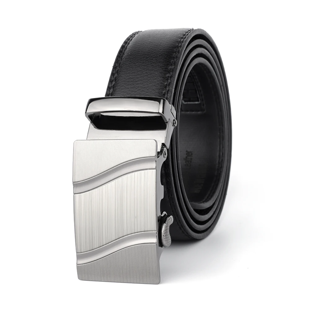 免费样品棘轮连衣裙腰带男装真皮腰带自动扣与便宜的价格