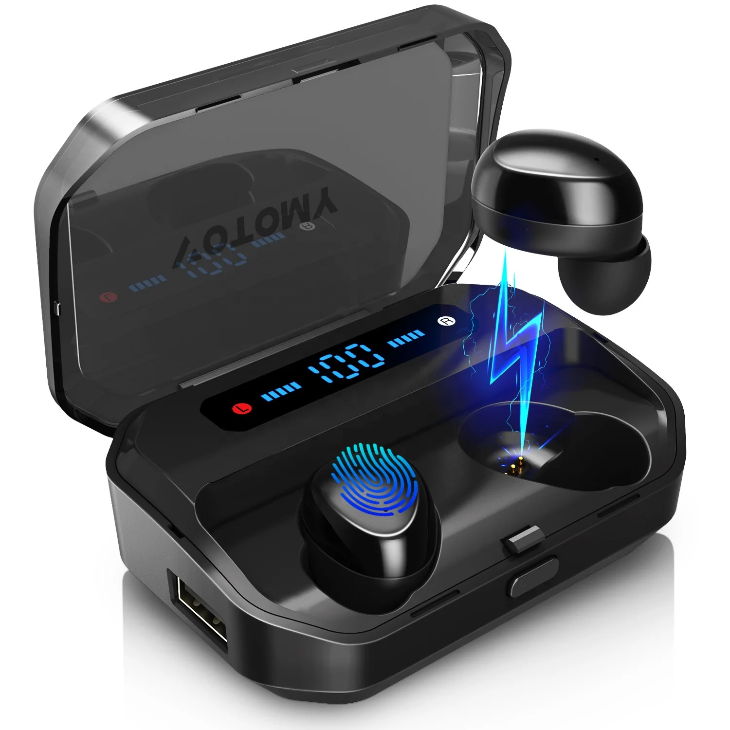 
Votomy Tws Bt 5.0 In Ear Monitor Waterproof Mini Bass Earphone High Quality Earbuds With Mic 