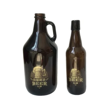 Brown 1 2 Gallon Glass Wine Jug 2l Amber Glass Growler Beer Jug With Black Screw Cap And Handle Buy High Quality 64 Oz Amber Glass Jug Handle 1 2 Gallon Glass Beer Wine Jug 1 2