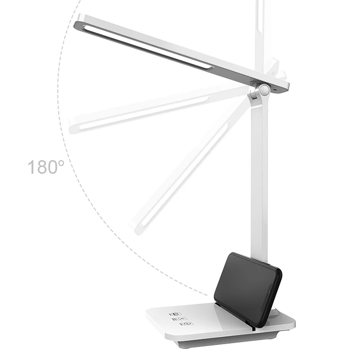 14w folding touch dimmable led desk lamp usb reading hotel study table lamp rechargeable table light led with eye-protection