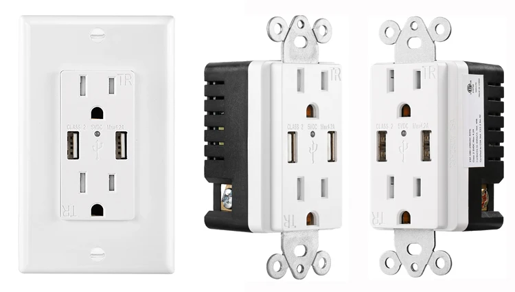 CGA Smart Home Tuya Phone App Remote Smart Life Zigbee Wifi Usb US Inwall Smart Wall Socket - ANKUX.COM