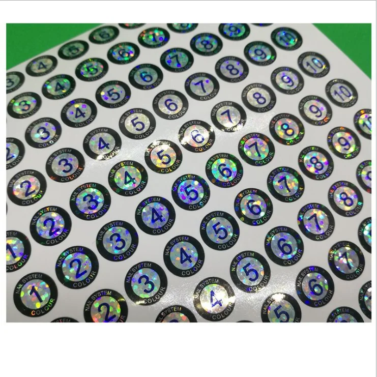 biodegradable individual adhesive letters custom mini hologram security sticker