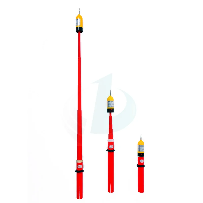 Portable 11kv Earth Discharge Rod Telescopic High Voltage FRP Static ...